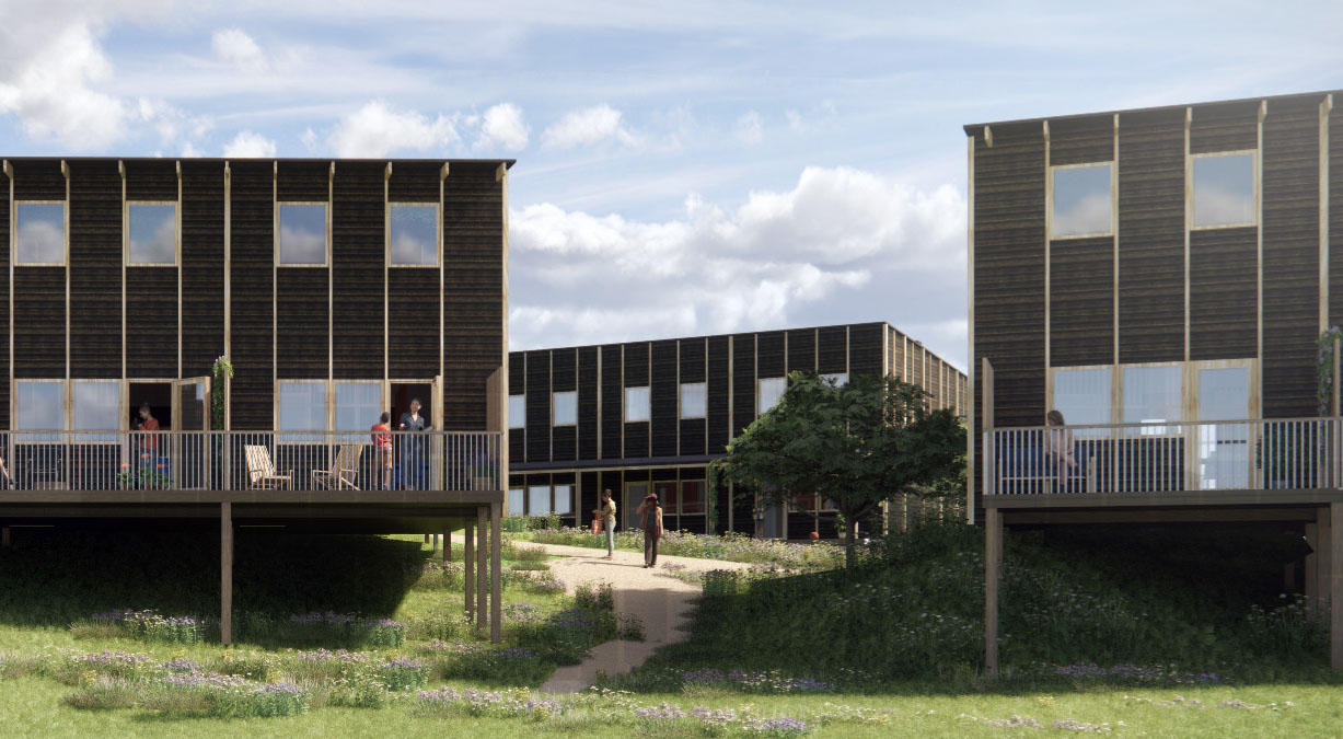 Falkenberghøje er fremtidens almene rækkehuse i træ